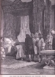 Ana nombrando al Duque de Shrewsbury Lord Tesorero AD 1714